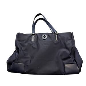 Tory Burch‎ Packable Large Ella Nylon Tote Navy Blue Purse Womens Travel